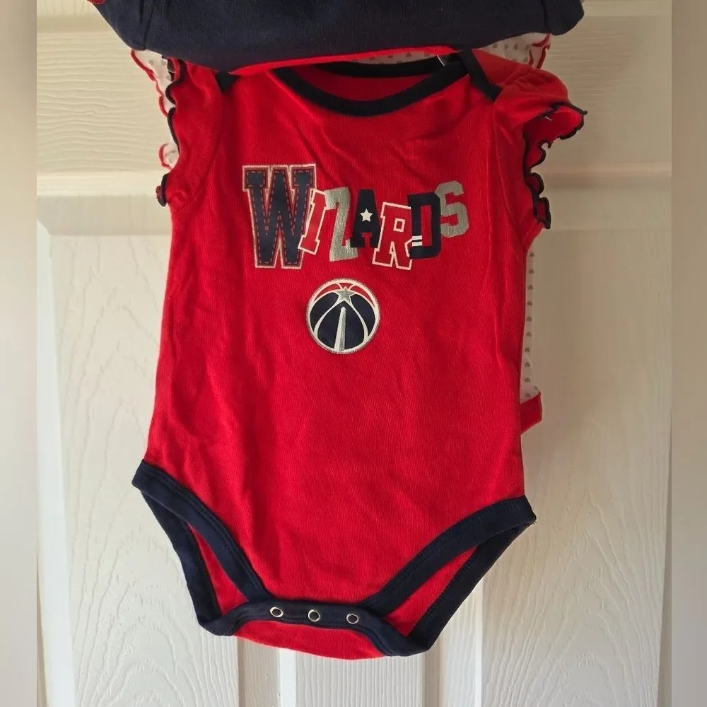 Washington Wizards Baby Girl Set 0-3M, 3-6M, 6-9M, 18M 3pc NWT NBA Basketball